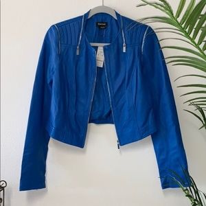 NEW Blue BeBe Leather Jacket